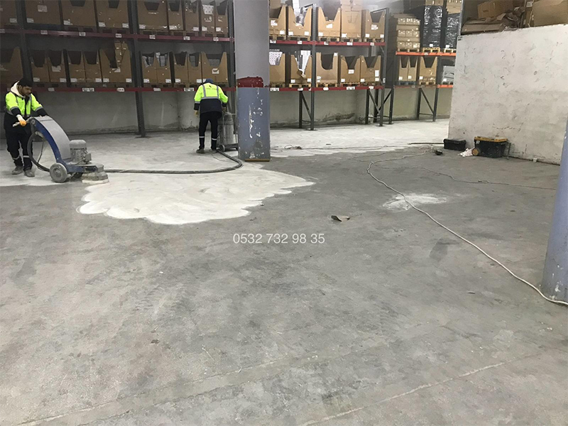 Fabrika Beton Zemini Epoksi Yüzey Hazırlığı - fabrika epoksi zemin kaplama uygulama fotoğrafı