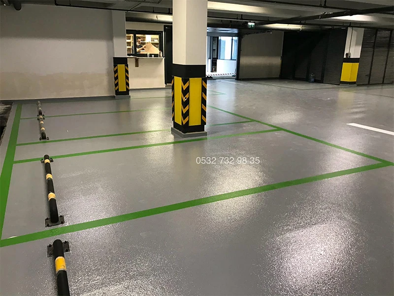 Otopark Epoksi Uygulama Aşaması