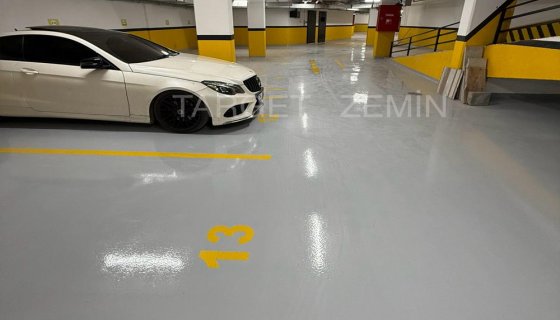 Atakent / İstanbul Villa Site Otoparkları Epoksi Zemin Kaplama Projesi